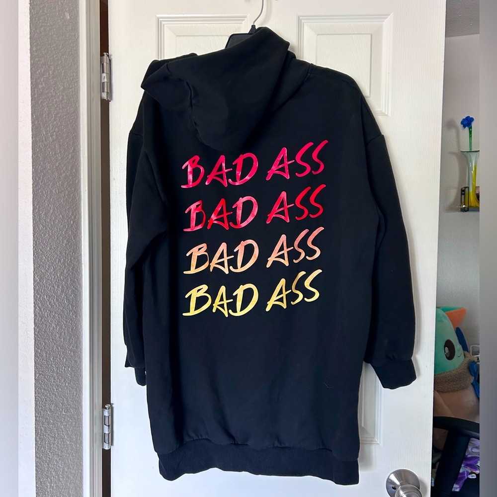 Bad Ass Hoodie Sweatshirt Dress